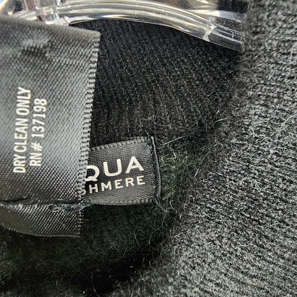 Aqua Cashmere Black and Green Zebra Pattern Turtleneck Sweater - Picture 7 of 7